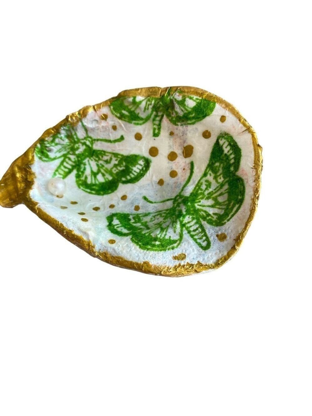 Butterfly Trinket Dish -Handcrafted Green